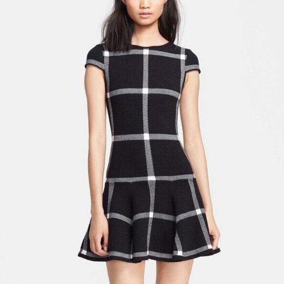 NWT Alice + Olivia Selma Checkered Drop Waist Dress ASO Spencer Hastings - Picture 3 of 14